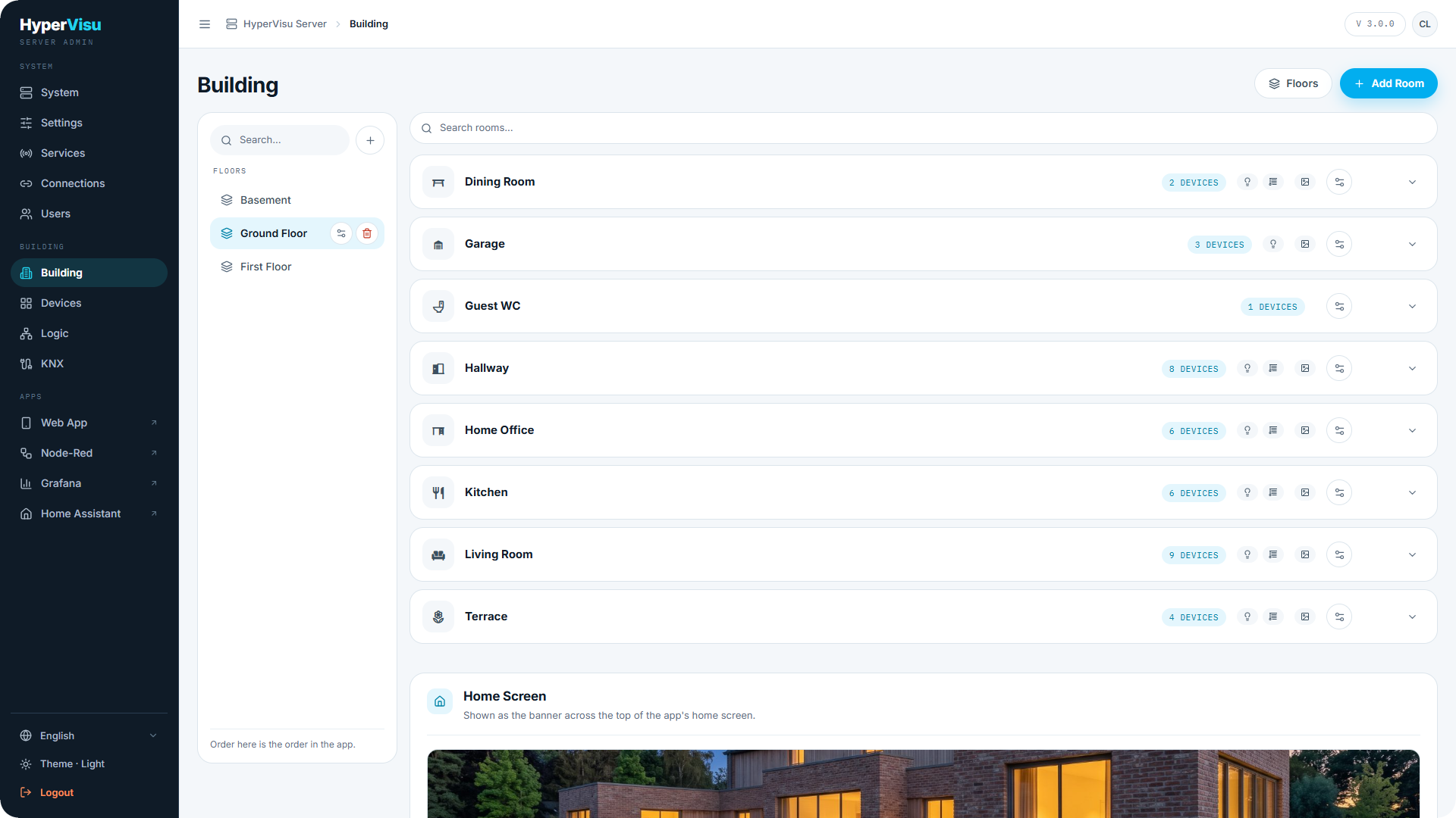 The Building page.