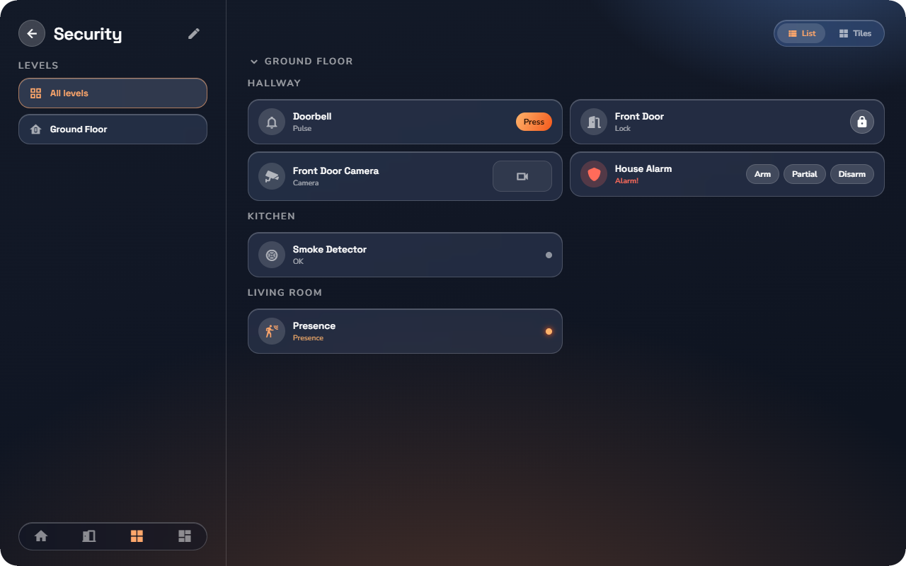 Phone, two Digital input rows — Tablet layout.