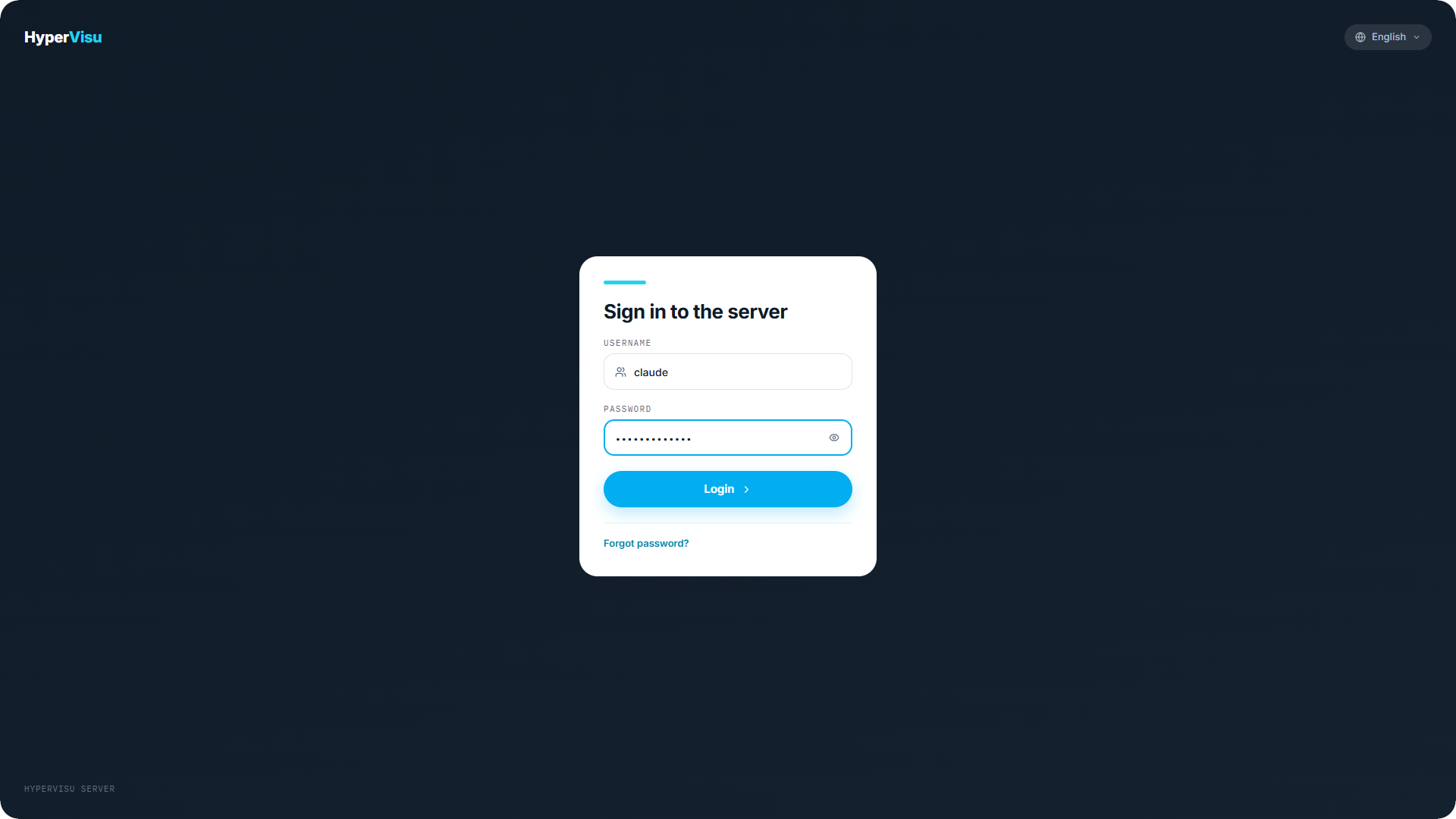 Admin sign-in screen in a desktop browser.