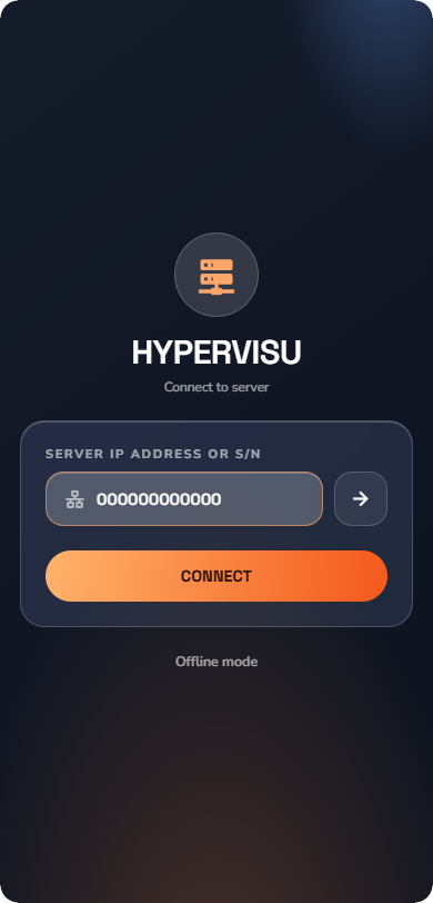 The Connect screen — Phone layout.