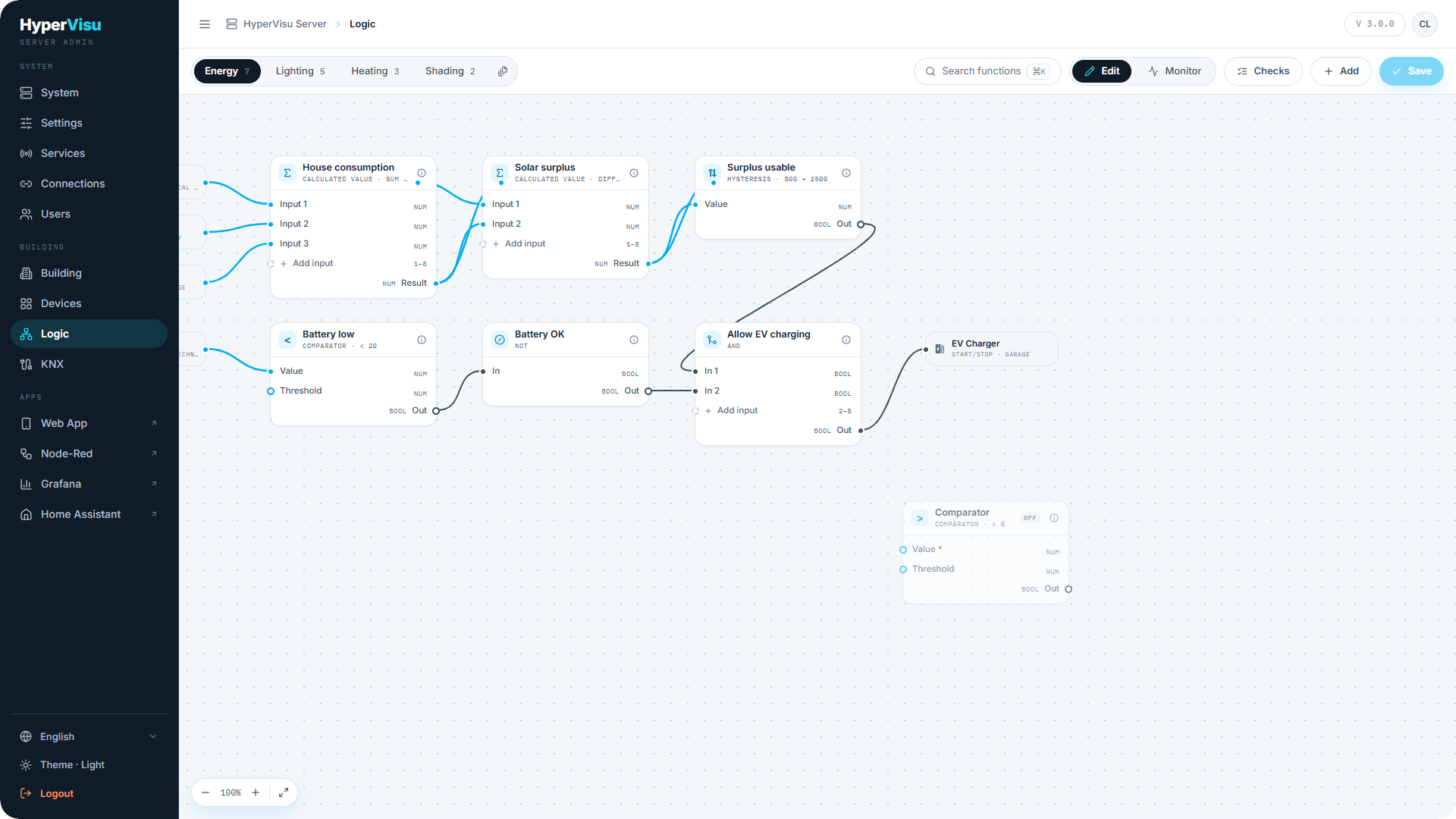 Logic page, desktop browser.