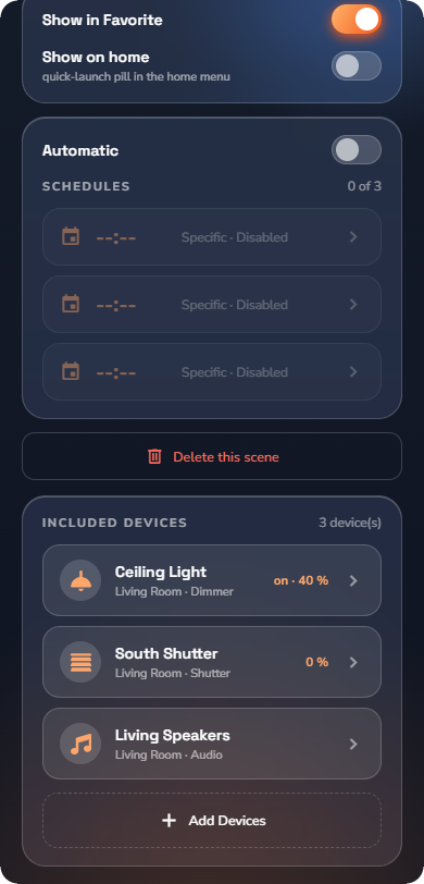 The scenario editor — Phone layout.