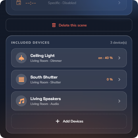 The scenario editor — Wall panel layout.