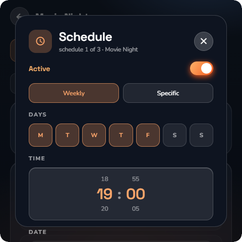 The scenario Schedules sheet — Wall panel layout.