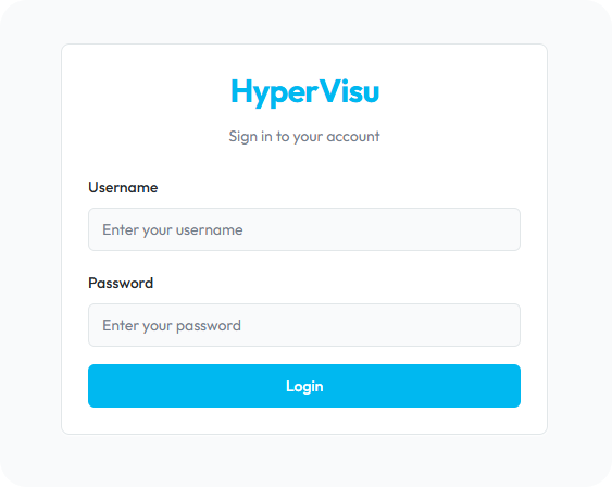 Connexion Administration HyperVisu