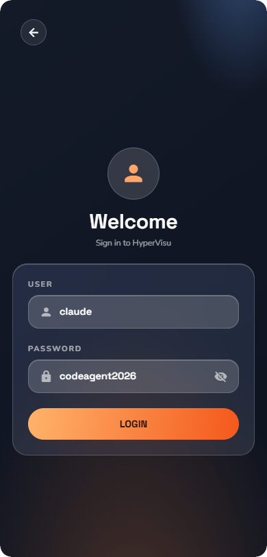 Login screen — Phone layout.