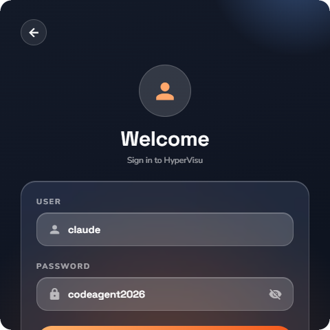 Login screen — Wall panel layout.