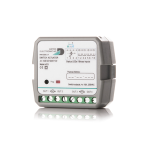 Atuador KNX embutido 4×10 A com 8 entradas binárias