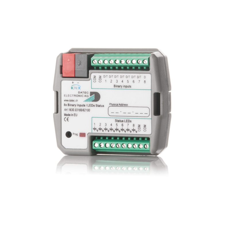 Entradas binarias KNX empotrables 8 canales con 8 LED de estado - 1